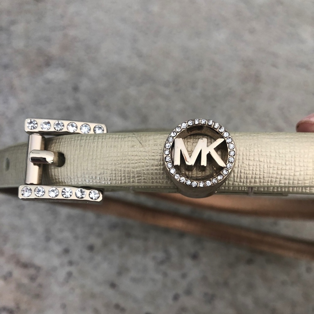 NWOT! Michael Kors Gold Studded Leather Belt
